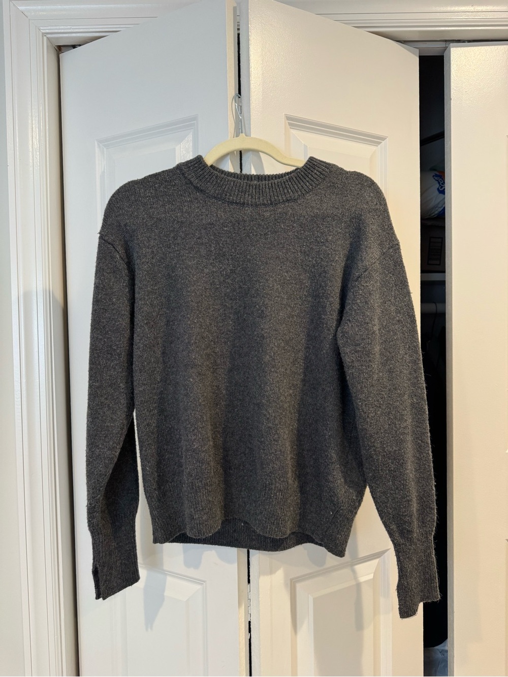 H&M Dark Gray Crewneck Knit Sweater